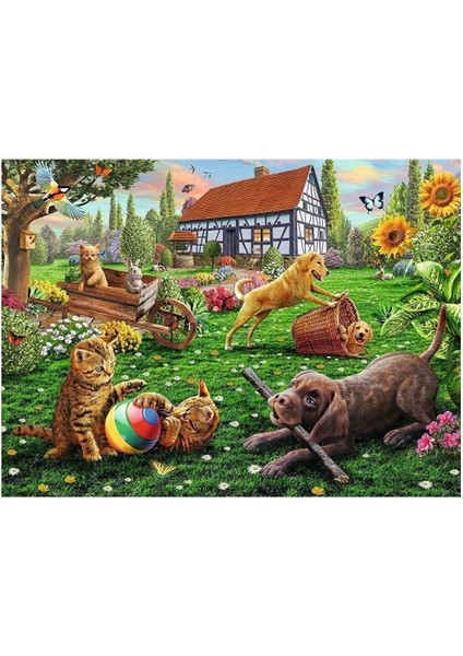128280 Bahçede 200 Parça Xxl Ravensburger Puzzle