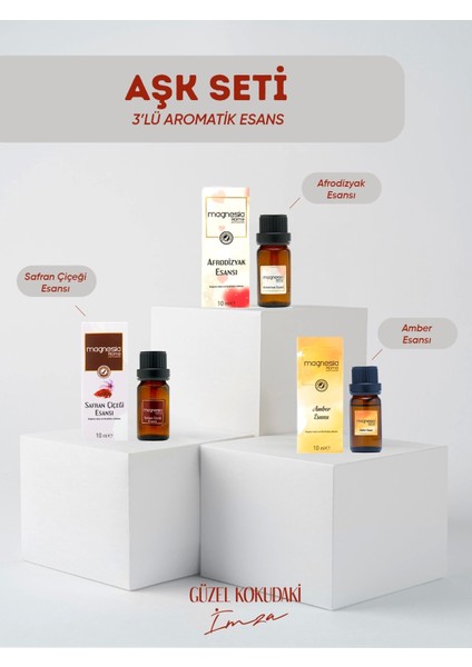 Magnesia Esans Uçucu Yağlar ''aşk 3'lü Set''