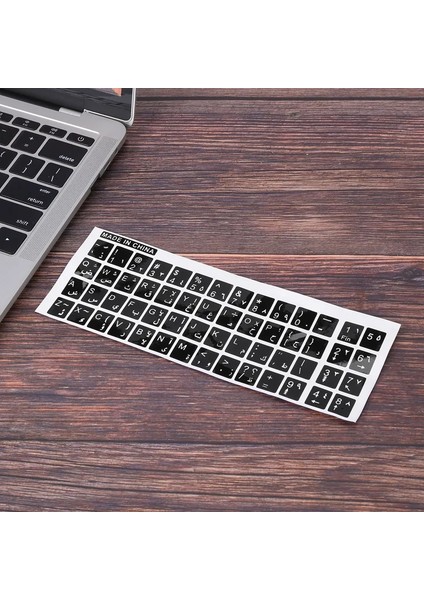 Arapça Ingilizce Notebook Klavye Sticker Etiketi Siyah(5 Adet)