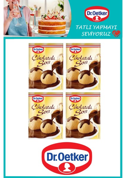 Çikolatalı Tatlı Sos 123 gr x 4 Adet Tek Ebat