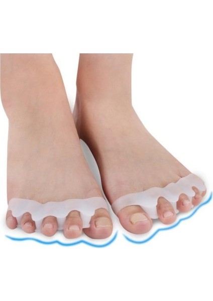 Ayak 5 Parmak Ayırıcı Makaralı Gömlek Silikon Bunyon Gece Aparatı 1 Çift