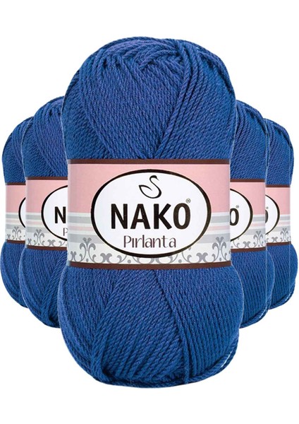 5 Adet El Örgü Ipi Yünü Koyu Mavi 10084