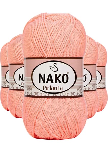 5 Adet El Örgü Ipi Yünü Somon 3148