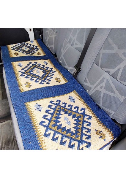 Reversible Oto Koltuk Kilim Seti • 3 Parça • Makine Dokuma • Akrilik & Polyester • Saçaklı fırsatları