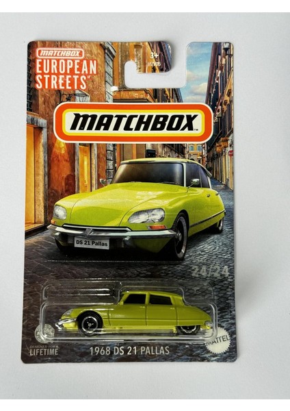 Menashop Metrashop Metal 2024 Kibrit Kutusu Avrupa Sokakları 1968 Ds 21 Pallas Kireç Yeşili 24/24 (Uzun Kart) HVV41