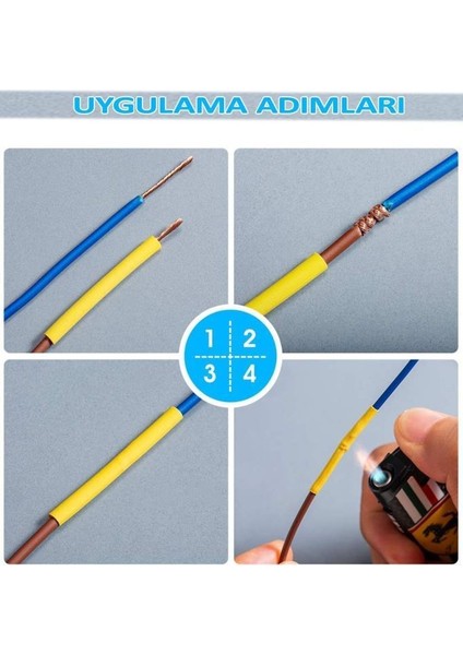 560 Parça Makaron Kablo Seti Isıyla Daralan Düzenleyici Tamir Seti Kablo Toplayıcı Kaplama Bant Kiti