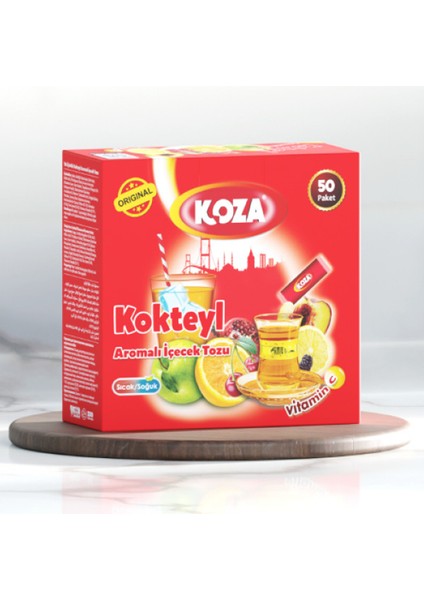 Tek İçimlik Kokteyl Aromalı Toz İçecek 50'li