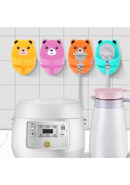 4 Adet Ayıcık Desenli Laptop Airfryer Kettle Kablo Fiş Düzenleyici Duvar Askısı Sabitleyici Tutucu fiyatları