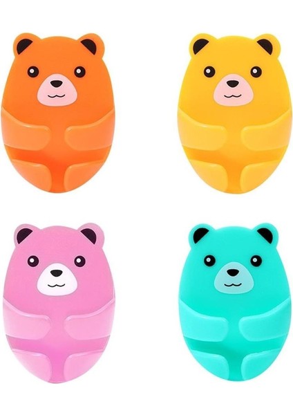 4 Adet Ayıcık Desenli Laptop Airfryer Kettle Kablo Fiş Düzenleyici Duvar Askısı Sabitleyici Tutucu modelleri