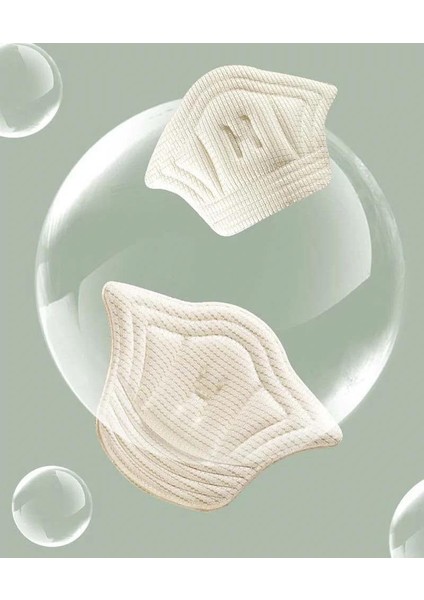 Krem Renk 10 mm Ayakkabı Topuk Vurma Önleyici ve Daraltma Pedi Ayakkabı Içi Koruyucu Aparat 1 Çift