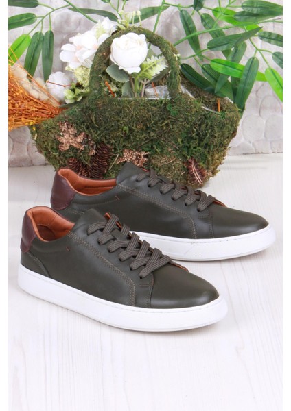 2082 Tkn Rahat Esnek Hakiki Deri Sneaker Erkek Ayakkabı