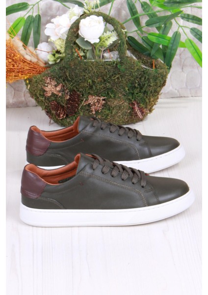 2082 Tkn Rahat Esnek Hakiki Deri Sneaker Erkek Ayakkabı