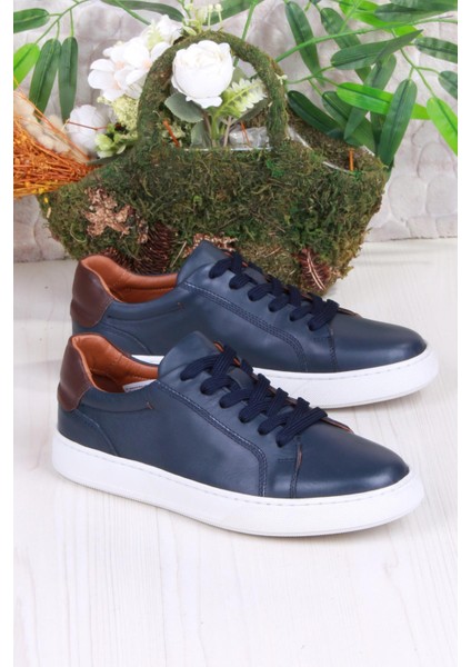 2082 Tkn Rahat Esnek Hakiki Deri Sneaker Erkek Ayakkabı
