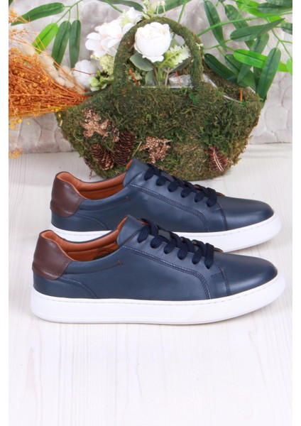2082 Tkn Rahat Esnek Hakiki Deri Sneaker Erkek Ayakkabı