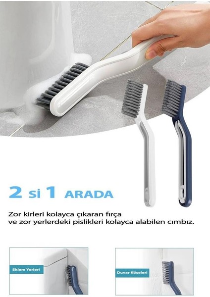 Ince Temizlik Fırçası Kalorifer Derz Arası Fayans Temizleyici Detaylı Temizlik Fırçası Mop
