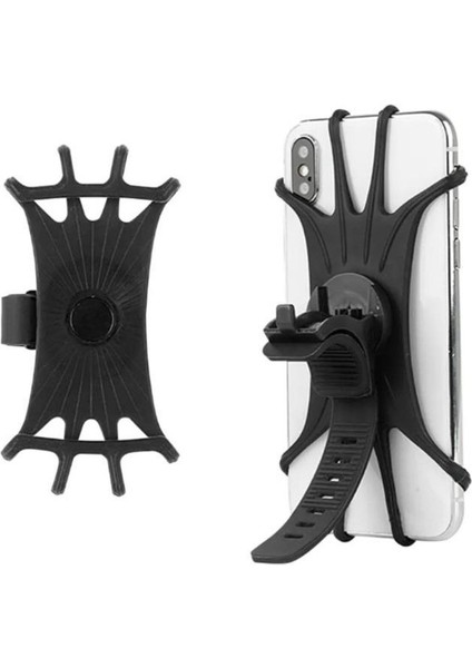 Telefon Tutucu Esnek Silikon Örümcek Bisiklet Telefon Tutacağı 4.0 - 6.0 inc Arası Telefonlara Uygun