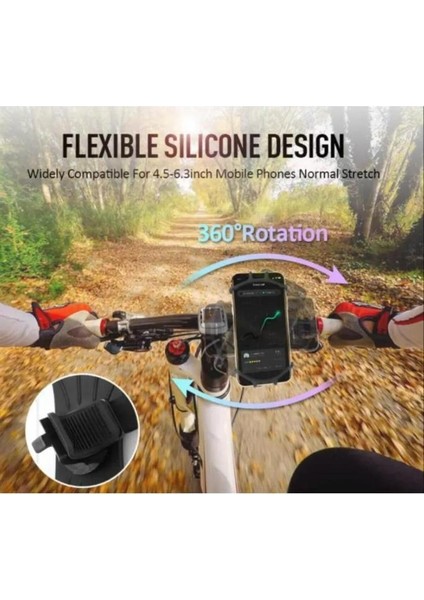 Telefon Tutucu Esnek Silikon Örümcek Bisiklet Telefon Tutacağı 4.0 - 6.0 inc Arası Telefonlara Uygun fırsatları