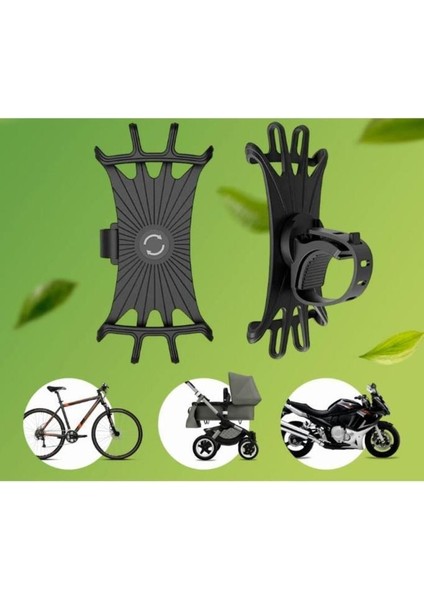 Telefon Tutucu Esnek Silikon Örümcek Bisiklet Telefon Tutacağı 4.0 - 6.0 inc Arası Telefonlara Uygun