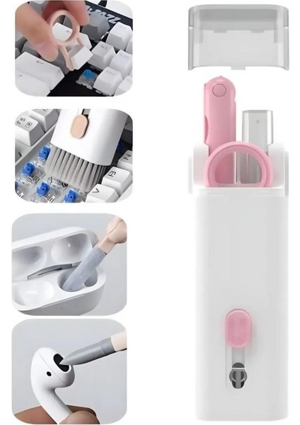 7 In 1 Çok Fonksiyonlu Bilgisayar Laptop Klavye Telefon Kulaklık Airpod Temizleyici Kit