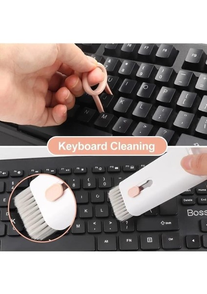 7 In 1 Çok Fonksiyonlu Bilgisayar Laptop Klavye Telefon Kulaklık Airpod Temizleyici Kit