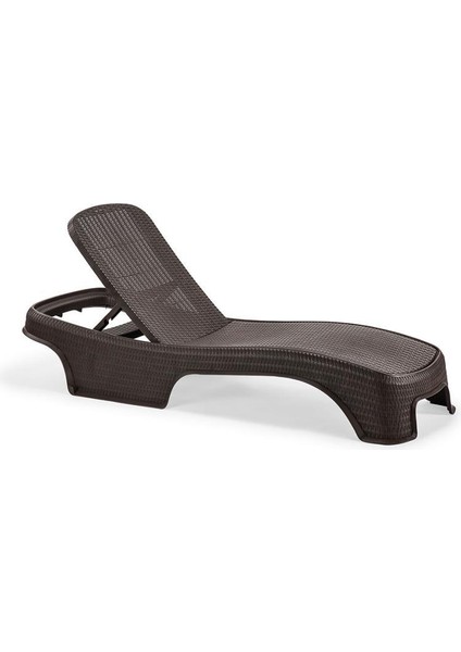 SY-2536 Kahverengi Brezza Royal Rattan Lüks Şezlong 2'li Set