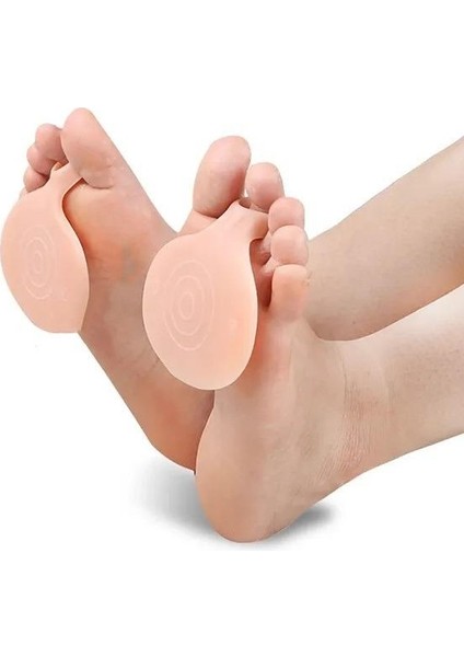 Ten Rengi 1 Çift Silikon Metatarsal Ayak Pedi Kadın Erkek Parmak Halkalı Ön Ayak Destek Koruma Pedi
