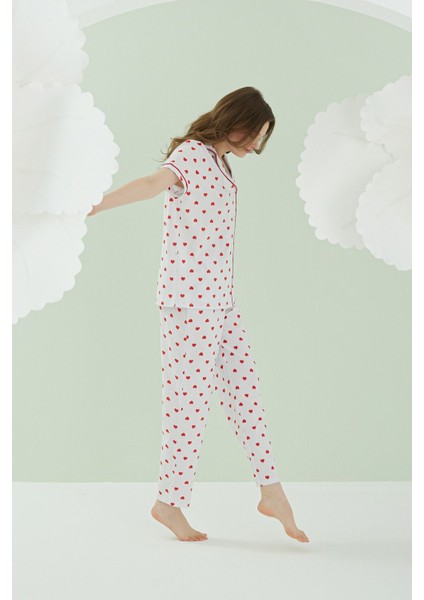 Nbb 68162 Ekru Kalpli Önden Düğmeli Pijama Takımı modelleri