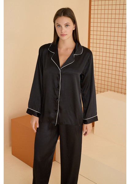 Nbb 66393 Kadın Saten Pıjama Takımı