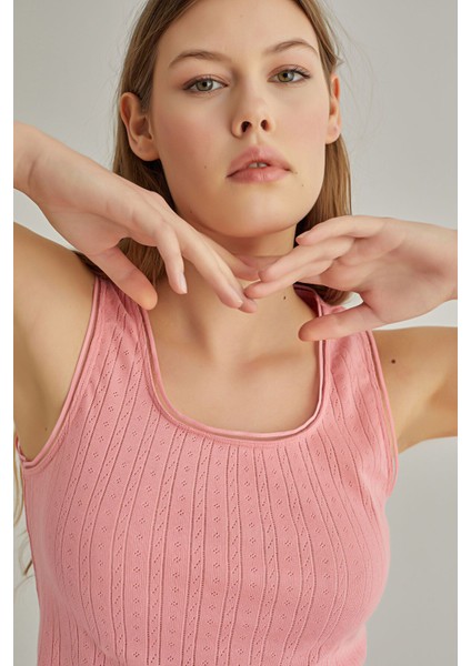 Nbb 68045 Kadın Pempe Self Patterned Crop Şortlu Takım modelleri