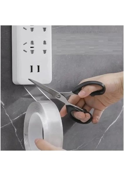 2 Metre 3 cm Çok Amaçlı Çift Taraflı Süper Güçlü Yıkanabilir Nano Jel Bant modelleri