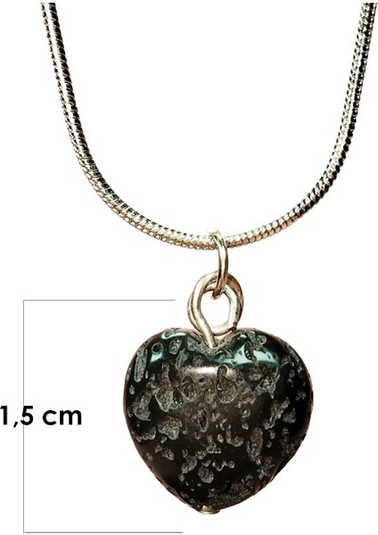 Taşı Doğal Taşı Zincirli El Yapımı Kolye Uç: 1,5 cm Zincir: 20 cm Kutulu