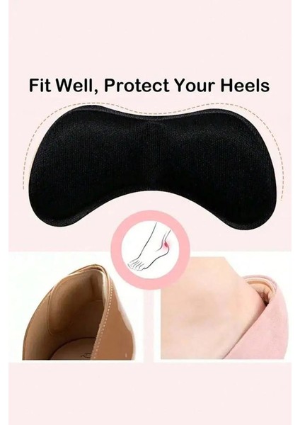 Siyah Renk 5 mm Ayakkabı Topuk Vurma Önleyici ve Daraltma Padi Taban Arkası Koruyucu 1 Çift fiyatları