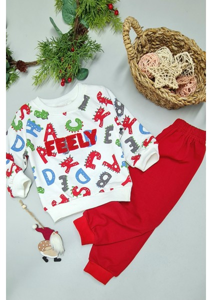 2 Ip Mevsime Uygun Kırmızı Bebek Eşofman Takımı fiyatları