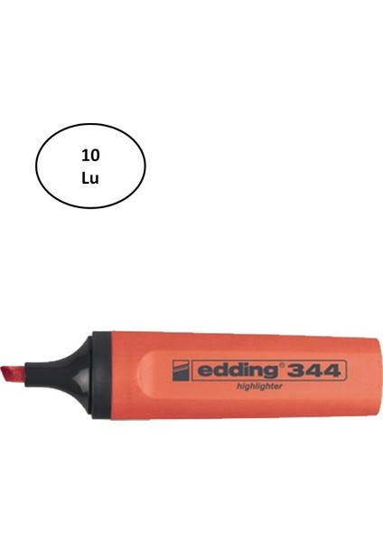 Fosforlu Kalem Nar Çiçeği Kırmızı E-344 10'lu