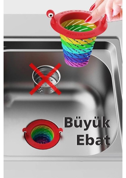 Katlanır Evye Lavabo Gider Filtresi Mutfak Süzgeci 6 Kademeli Renkli Süzgeç Küvet Plastik modelleri