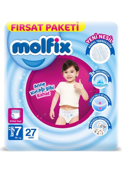 Külot Bez Fırsat Paketi 7 Beden 19+ kg 27 Adet