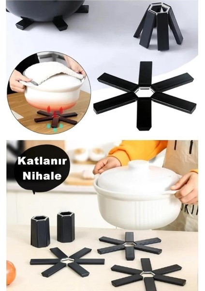 Nihale Katlanabilir Isıya Dayanıklı Tencere Caydanlık Nihalesi
