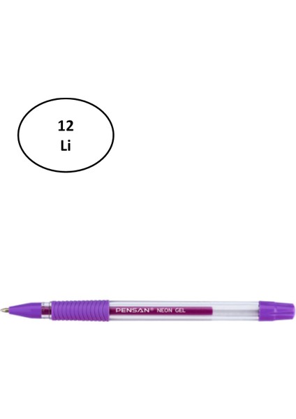 Neon Jel Kalem Violet 1 mm 12'li