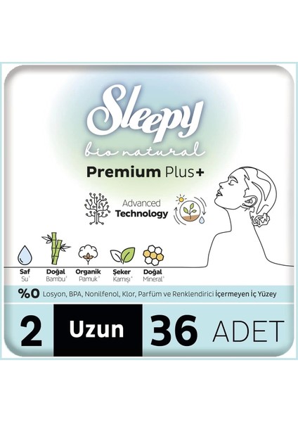Bio Natural Premium Plus Mega Uzun Ped 36 Adet