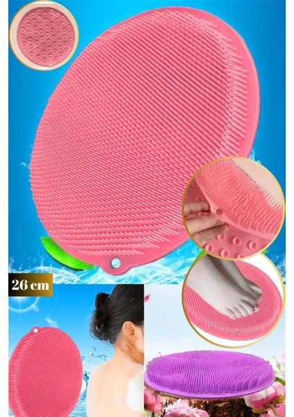 26 cm Vantuzlu Banyo Sırt ve Ayak Kese Matı Ayak Masaj Matı