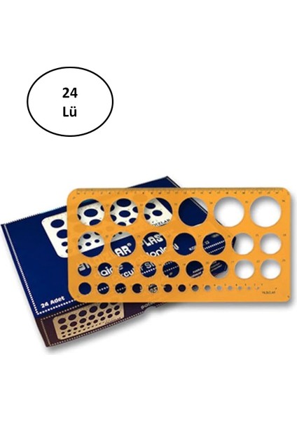 Yıldızlar Daire Şablonu Büyük 24'lü