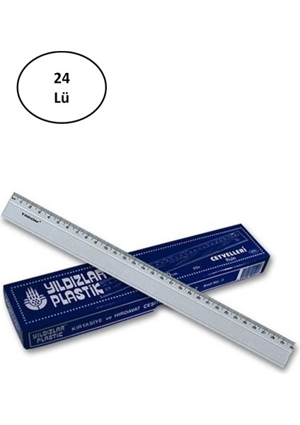 Yıldızlar 30 cm Cetvel 24'lü