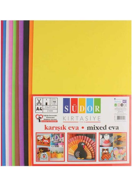 Südor Eva A4 Karışık 10 Renk