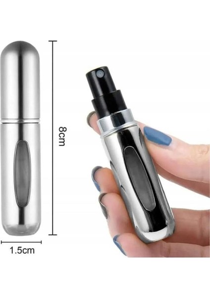 Parfüm Şişesi Çanta İçi Mini Doldurulabilir Seyahat Cep Yedek Parfüm Şişesi 5 ml