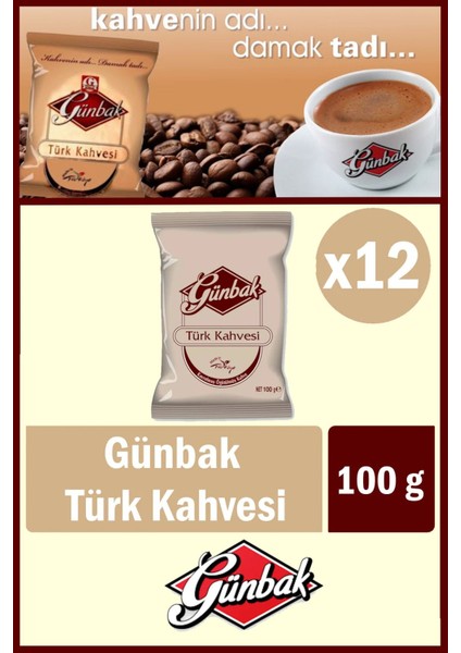 Türk Kahvesi 100 gr x 12 Adet Tek Ebat