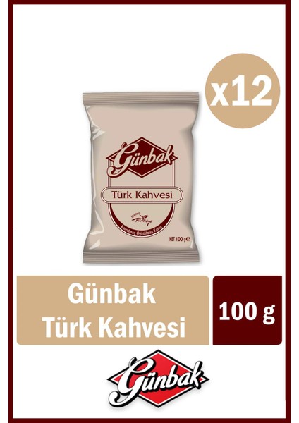 Türk Kahvesi 100 gr x 12 Adet Tek Ebat