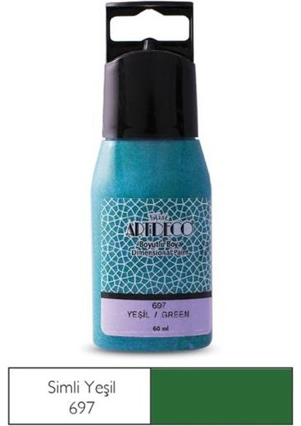 Boyutlu Boya 697 Yeşil Simli 60ML