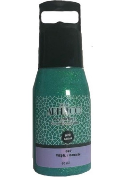 Boyutlu Boya 697 Yeşil Simli 60ML