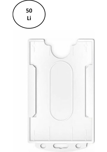 3522 54X86 50 Li Şeffaf Dikey Muhafazalı Plastik Kart Kabı