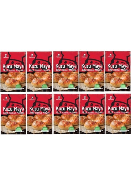 Aktif Kuru Hamur Mayası 100 gr 10 Paket Tek Ebat